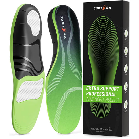 Bundle 3 Pairs Gel Arch Support Insole Shock-Absorb XL (M 10-12 | W 12-14)