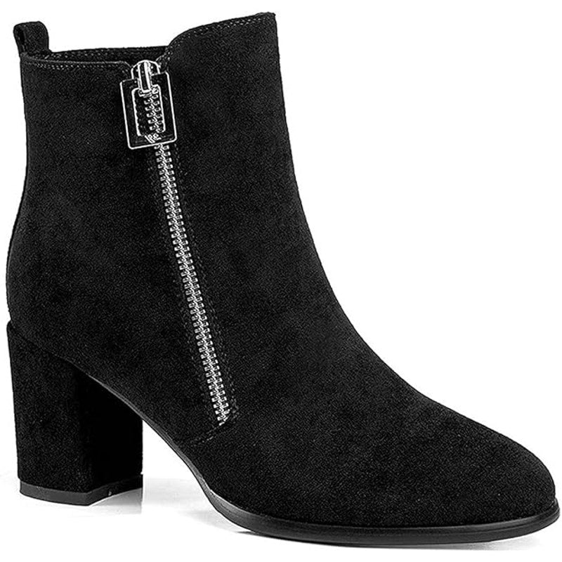 ANN CREEK Women's 'Roux' Faux Suede Side Zipper Wrapped Heel Booties