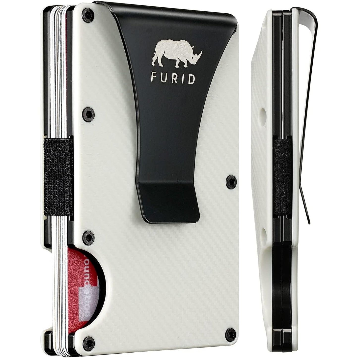 Slim RFID Blocking Card Wallet with AirTag Holder – Aluminum Minimalist Design