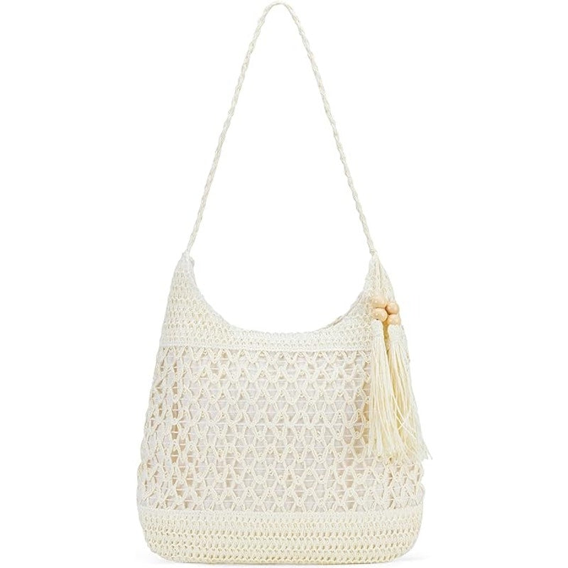 Straw Packable Large Mesh Woven Tote Hobo Boho Bag Crossbody Purses Women's Bags