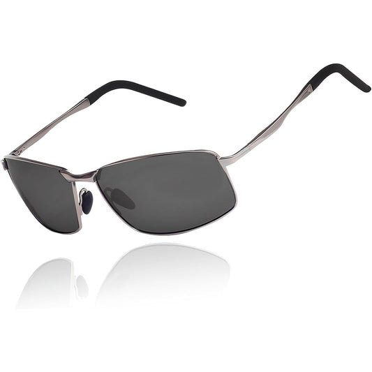 MEN'S POLARIZED SPORTY SQUARE SUNGLASSES – LIGHTWEIGHT UV PROTECTION