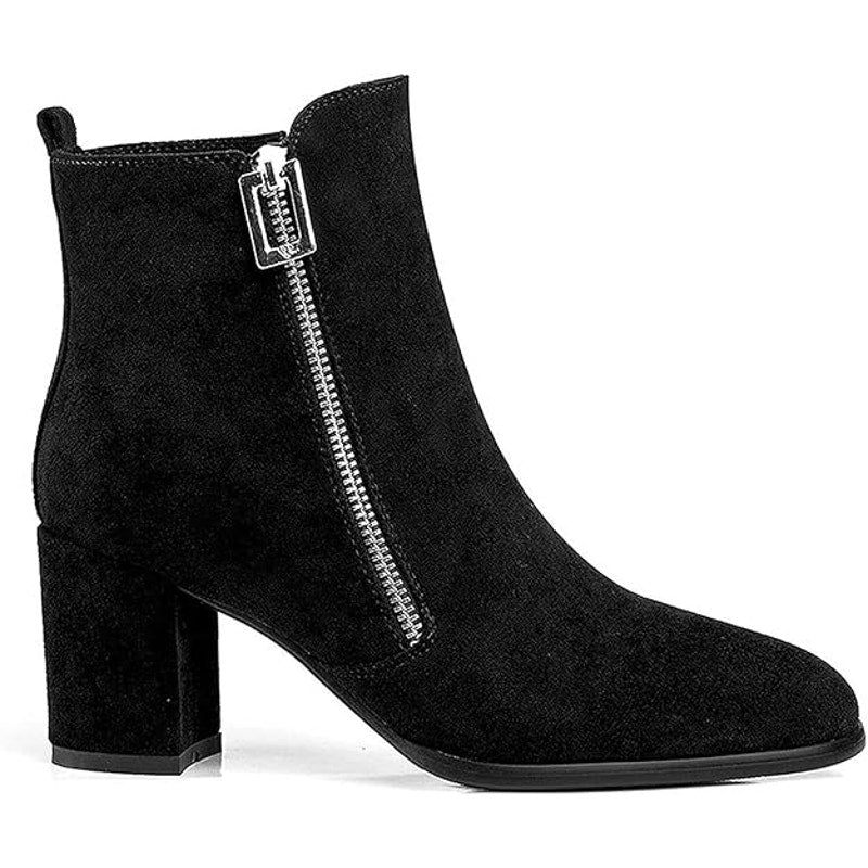 ANN CREEK Women's 'Roux' Faux Suede Side Zipper Wrapped Heel Booties