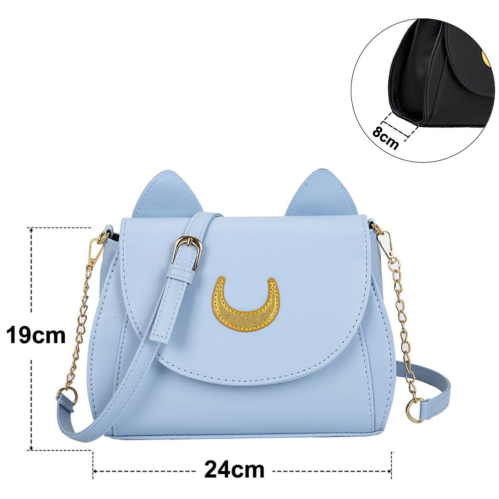 Women's Fashion Top Handle Cute Cat Cross Body Shoulder Bags Girls Handbag