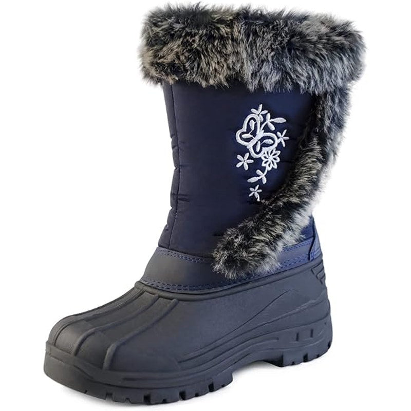 ZoiZum Women's Snow Boots Warm Faux Fur Lined Winter Mid-Calf Women Waterproof SZ 7